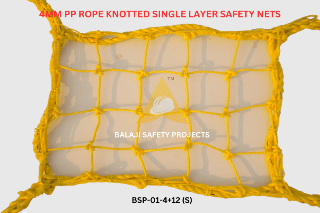 4mm PP Rope Knotted Single Layer Safety Nets