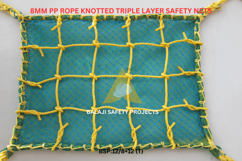 8mm PP Rope Knotted Triple Layer Safety Nets