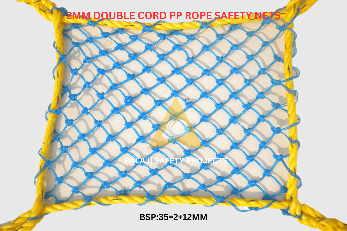 Industrial Safety Nets Manufacturer 2mm Double Cord PP Rope Safety Nets