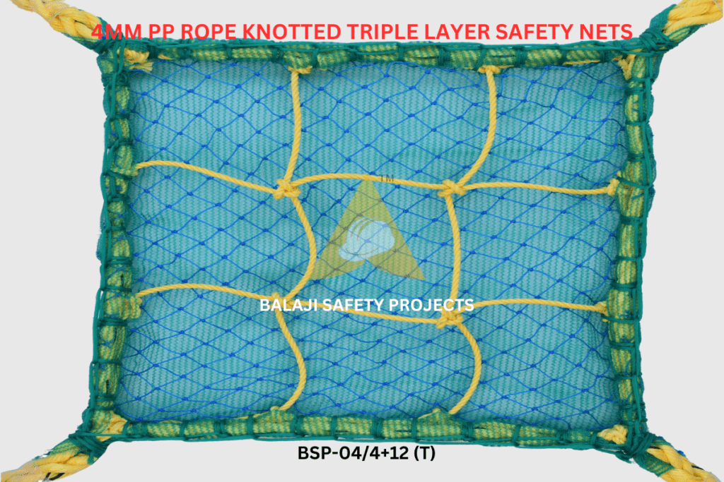 4mm PP Rope Knotted Triple Layer Safety Nets