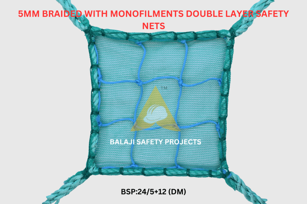5mm Braided with Monofilments Double Layer Safety Nets