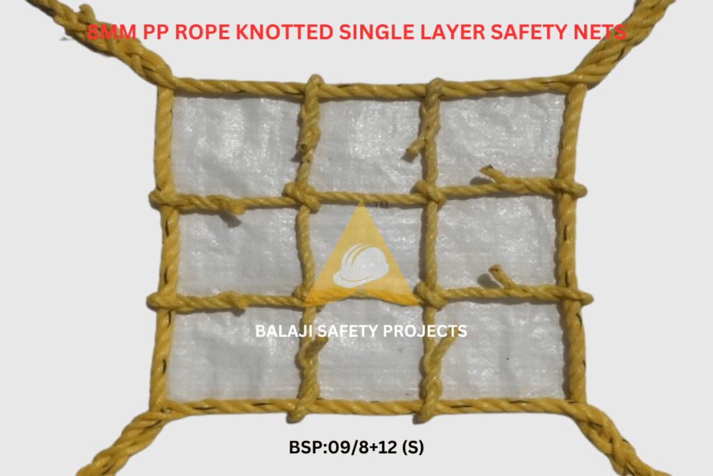 8mm PP Rope Knotted Single Layer Safety Nets