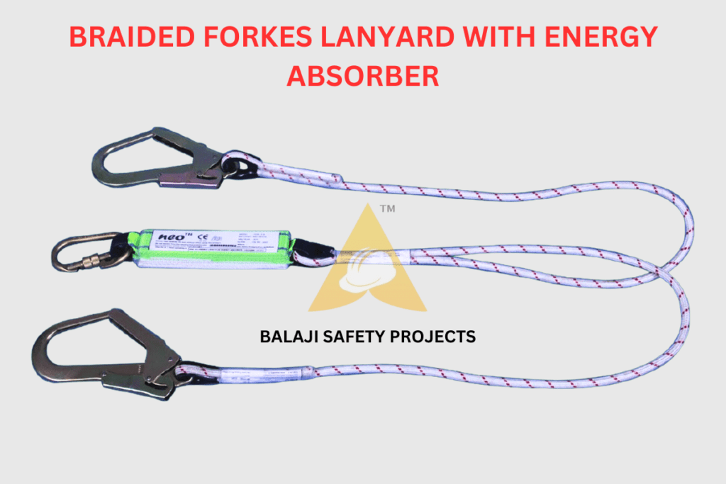 Braided Forkes Lanyard with Energy Absorber